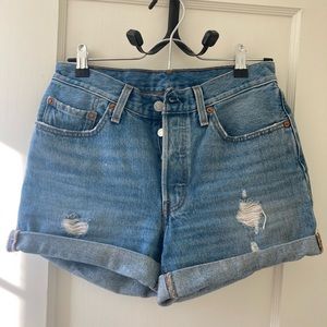 Levi’s 501 cuffed jean shorts